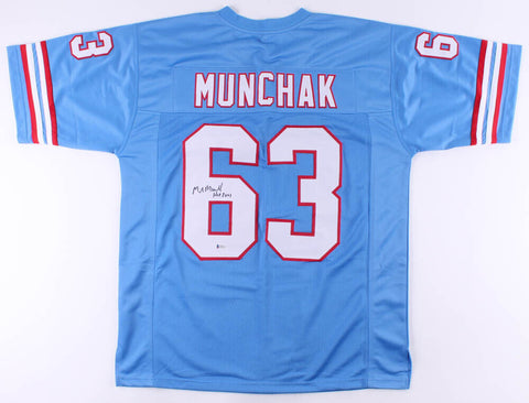 Mike Munchak Signed Houston Oilers Jersey Inscribed "HOF 2001" (Beckett COA)