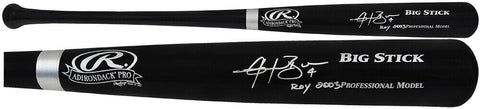 Angel Berroa Signed Rawlings Big Stick Black Baseball Bat w/ROY 03 AL - (SS COA)