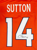 Courtland Sutton Autographed Orange Pro Style Jersey- JSA W Auth *4