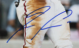 Ronald Acuna Jr. Signed Framed Atlanta Braves 16x20 Hit Photo JSA ITP