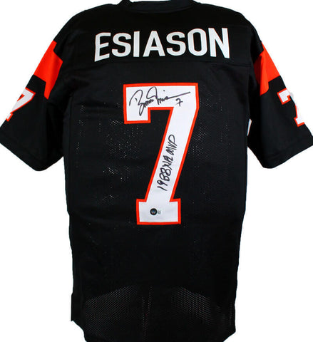 Boomer Esiason Autographed Black Pro Style Jersey w/MVP *Across-Beckett W Holo