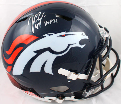 John Lynch Signed Denver Broncos F/S Speed Authentic Helmet w/HOF-Beckett W Holo