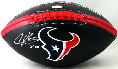 Andre Johnson Autographed Houston Texans Black Logo Football - JSA W *White