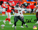 Devin White Autographed Tampa Bay Bucs 8x10 Taunt Photo- Beckett W Auth *Black