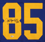Jack Youngblood Signed Custom Los Angeles Rams Jersey (Beckett COA) 7xPro Bowl