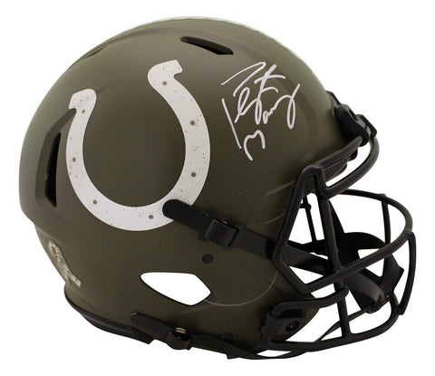 Peyton Manning Signed Indianapolis Colts Authentic Salute Helmet FAN 38943
