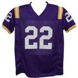 Clyde Edwards-Helaire Autographed College Style Purple XL Jersey BAS 34870