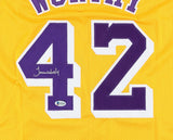 James Worthy Signed Los Angeles Lakers Jersey (Beckett Hologram) 3xNBA Champion