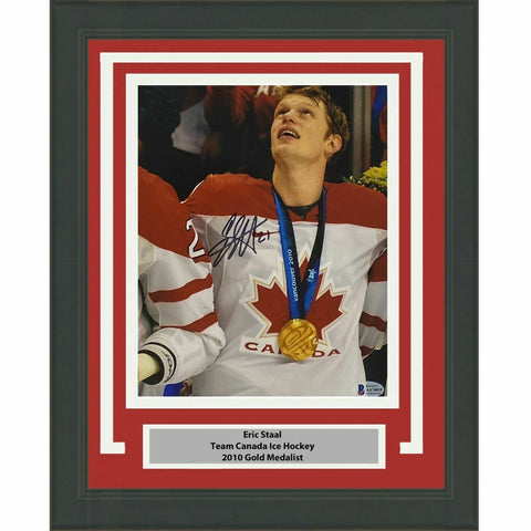 Framed Autographed/Signed ERIC STAAL Team Canada Olympics 8x10 Photo Beckett COA