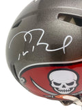 TOM BRADY Autographed Buccaneers Custom Visor Authentic Speed Helmet FANATICS