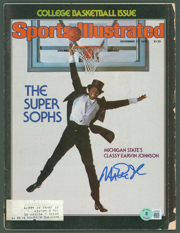 Lakers Magic Johnson Signed Nov. 1978 Sports Illustrated Magazine BAS #W188605
