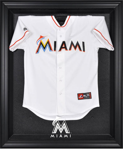 Miami Marlins Black Framed Logo Jersey Display Case Authentic