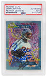 Curtis Martin autographed Patriots 1995 Topps Finest RC Card w/Coat #264 (PSA)