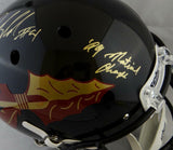 Anquan Boldin Signed FL State Black F/S Helmet w/ Natl Champs - JSA W Auth Gold
