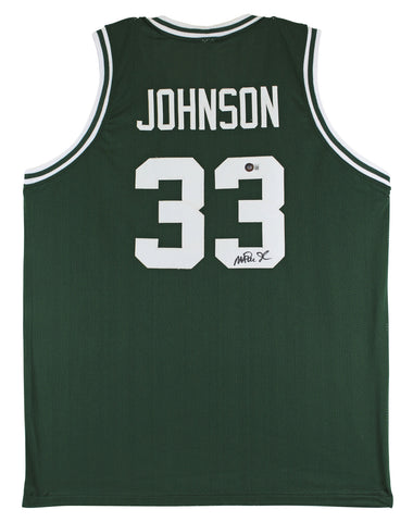 Michigan State Magic Johnson Authentic Signed Green Jersey BAS Witnessed