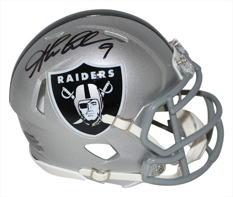 Shane Lechler Autographed/Signed Oakland Raiders Speed Mini Helmet BAS 34293