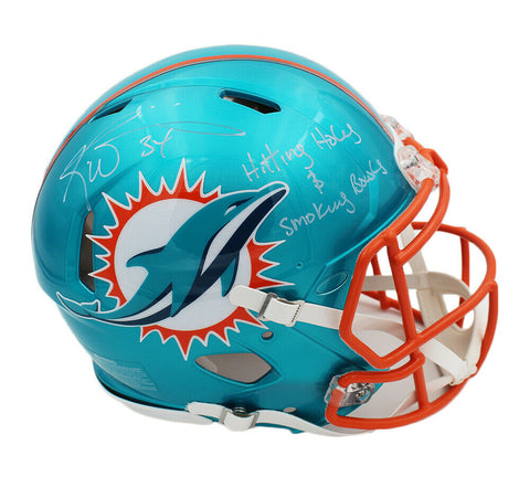 Ricky Williams Signed Miami Dolphins Speed Authentic Flash Helmet - Holes/Bowls