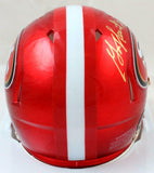 Garrison Hearst Autographed 49ers Flash Speed Mini Helmet-Prova *Gold