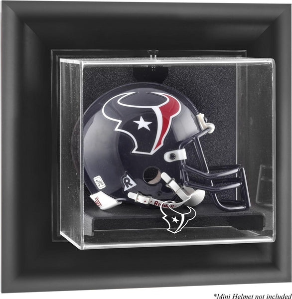 Texans Black Framed Wall-Mountable Mini Helmet Logo Display Case