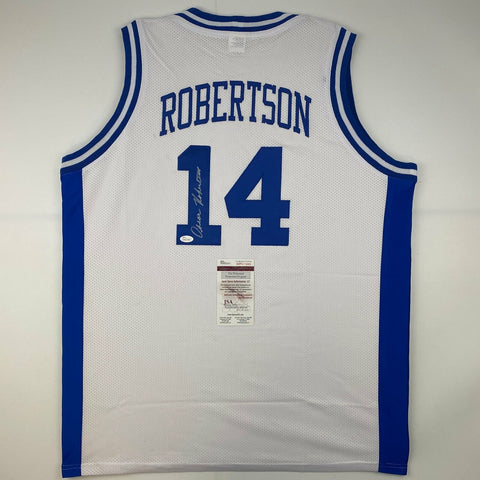 Autographed/Signed Oscar Robertson Cincinnati White Basketball Jersey JSA COA