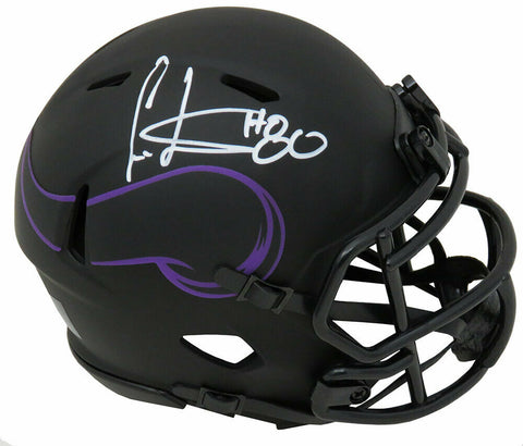 Cris Carter Signed Vikings Eclipse Riddell Speed Mini Helmet (White Ink) -SS COA