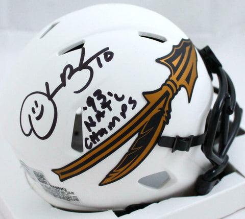 Derrick Brooks Autographed FSU Lunar Speed Mini Helmet w/NAT'L Champs-BAW Holo