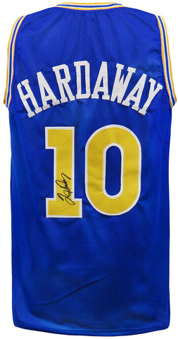 Tim Hardaway Signed Blue Throwback Custom Basketball Jersey - (SCHWARTZ COA)