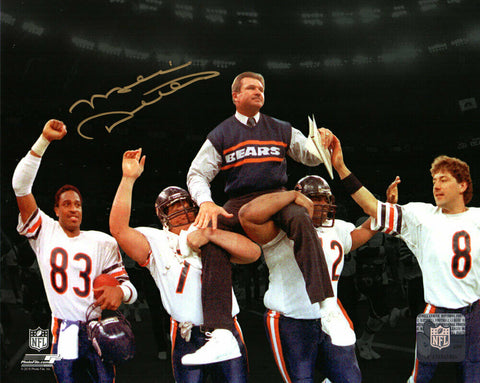 MIKE DITKA Signed Chicago Bears SB XX Carried Off Field Spotlight 8x10 Photo -SS