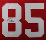 GEORGE KITTLE (49ers red SKYLINE) Signed Autographed Framed Jersey Beckett