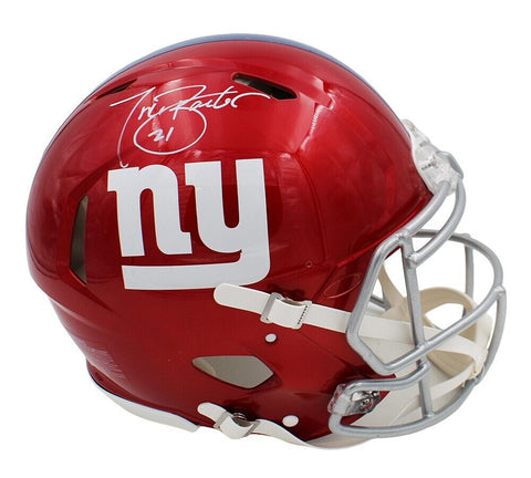 Tiki Barber Signed New York Giants Speed Authentic Flash NFL Helmet