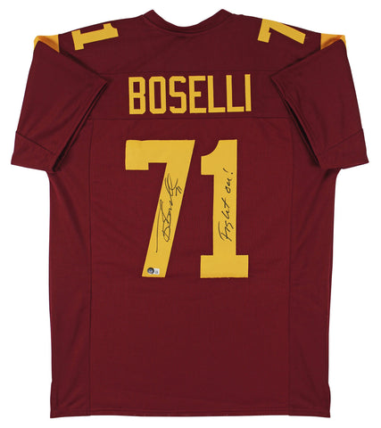 USC Tony Boselli Authentic Signed Red Pro Style Jersey Autographed BAS Witnessed