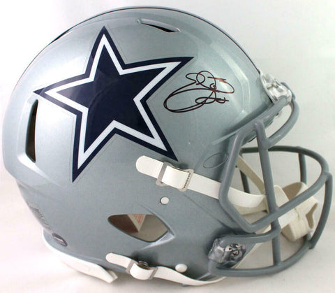 Emmitt Smith Autographed Cowboys F/S Speed Authentic Helmet - Beckett W Hologram