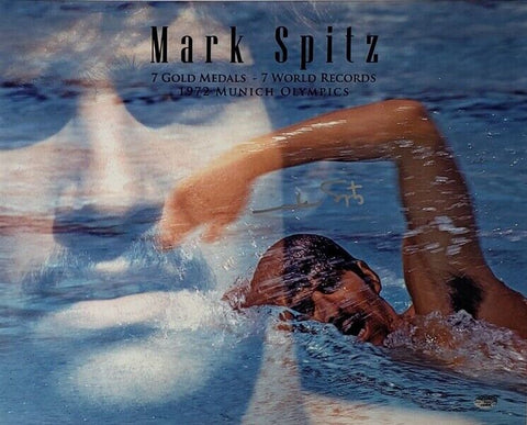 Mark Spitz Signed Swimming 16x20 Photo (PSA COA) 7 Gold Medals 1972 Olympics