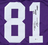 Thaddeus Moss Signed LSU Jersey Inscribed "2019 National Champs" (Beckett Holo)