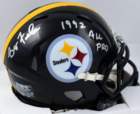 Barry Foster Signed Pittsburgh Steelers Speed Mini Helmet w/92 All Pro-Prova
