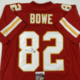 Autographed/Signed DWAYNE BOWE Kansas City Red Football Jersey JSA COA Auto