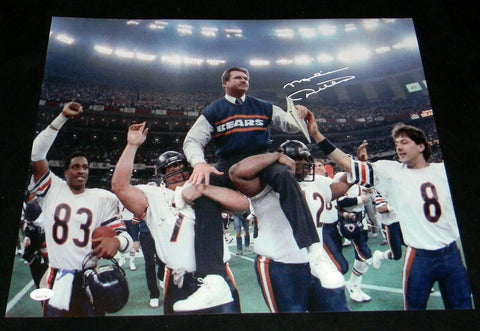 MIKE DITKA SIGNED AUTOGRAPHED CHICAGO BEARS SUPER BOWL XX 16x20 PHOTO JSA