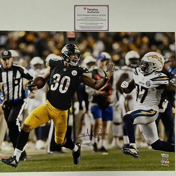 Autographed/Signed JAMES CONNER Pittsburgh Steelers 16x20 Photo Fanatics COA