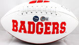 Ron Dayne Autographed Wisconsin Badgers Logo Football W/99H-Beckett W Hologram