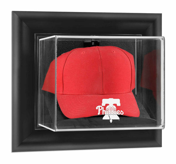Philadelphia Phillies Black Framed Wall-Mounted 2019 Logo Cap Display Case