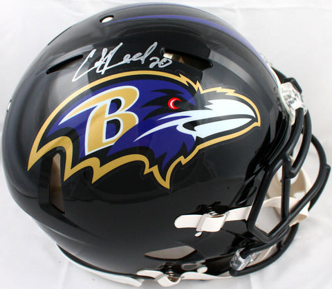 Ed Reed Autographed Baltimore Ravens F/S Speed Authentic Helmet-Beckett W Holo