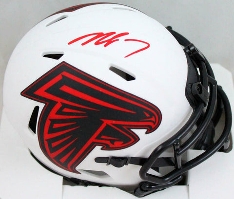 Michael Vick Autographed Falcons Lunar Speed Mini Helmet- JSA W Auth *Red