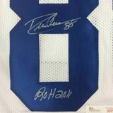 FRAMED Autographed/Signed DREW PEARSON ROH 33x42 Dallas White Jersey JSA COA