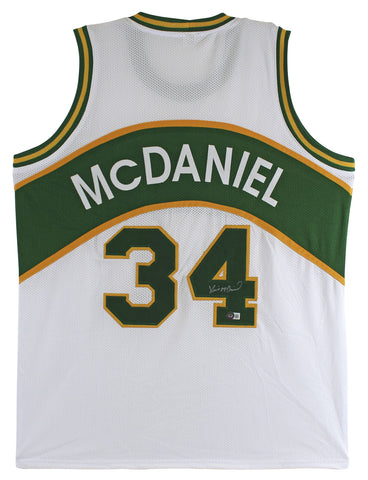 Xavier McDaniel Authentic Signed White Pro Style Jersey BAS Witnessed