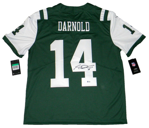 SAM DARNOLD AUTOGRAPHED SIGNED NEW YORK JETS GREEN NIKE LIMITED JERSEY BECKETT