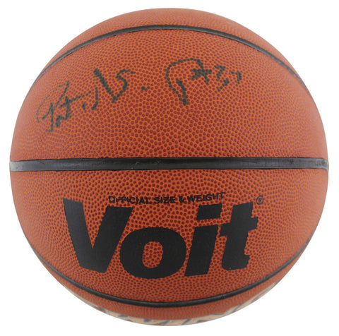 Knicks Patrick Ewing Authentic Signed Voit Basketball Autographed BAS #BG82334