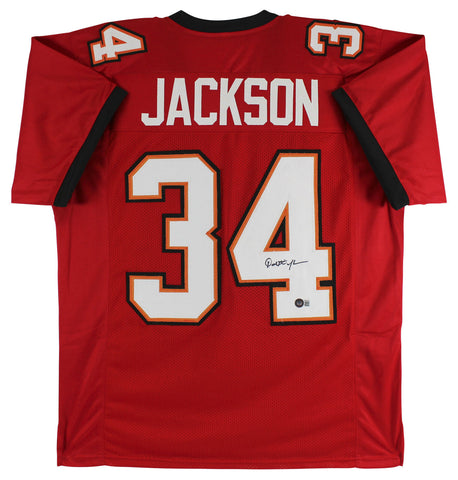 Dexter Jackson Authentic Signed Red Pro Style Jersey Autographed BAS Witnessed