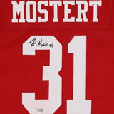 Framed Raheem Mostert San Francisco 49ers Signed Red Game Jersey