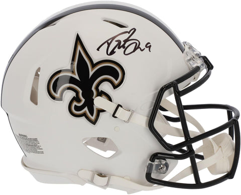 Drew Brees New Orleans Saints Signed Flat White Alternate Authentic Helmet