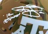 Johnny Manziel Autographed TX A&M Camo Speed Mini Helmet w/Insc.-Beckett W Holo